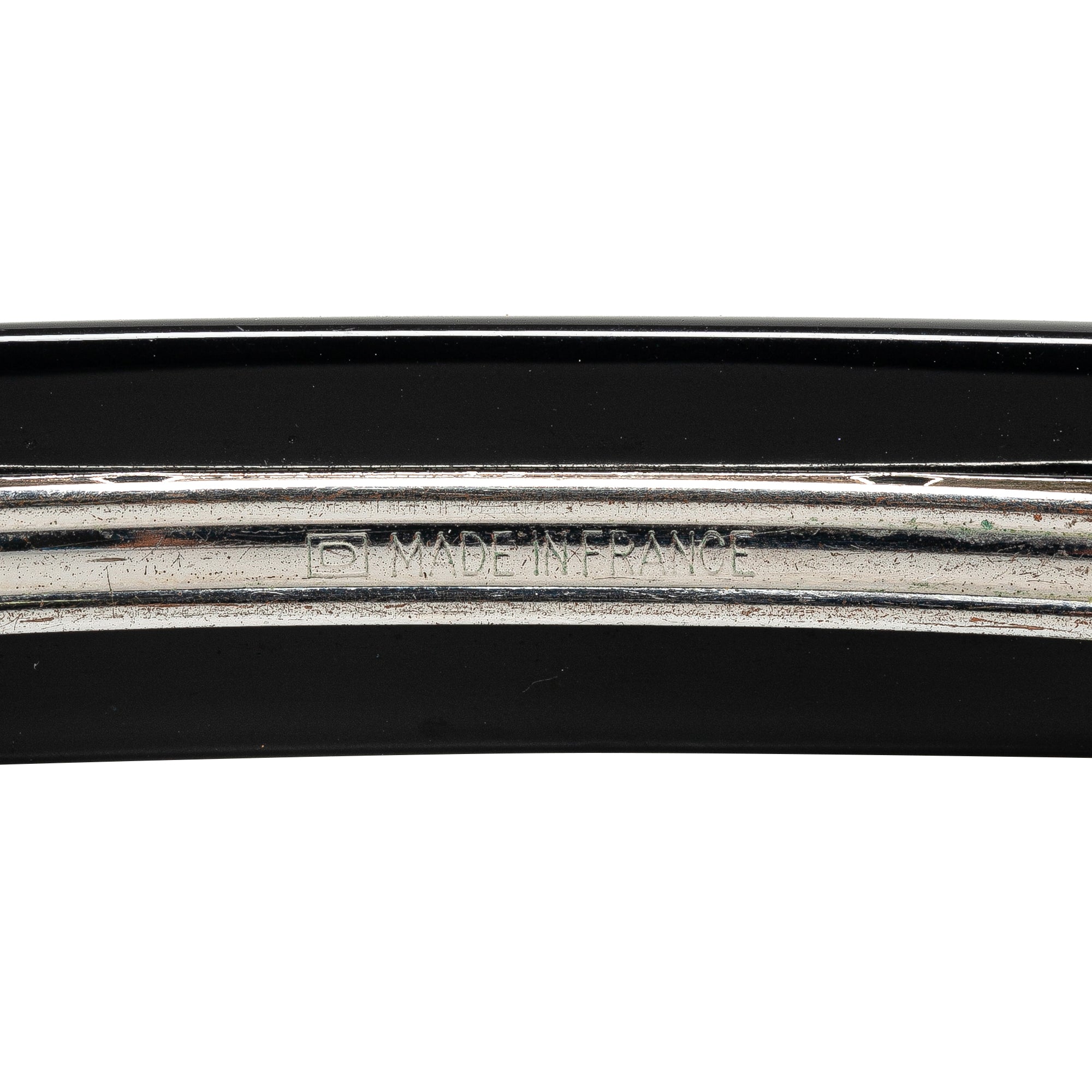 Chanel | Pre-Owned Resin CC Clover Hair Barrette | Black