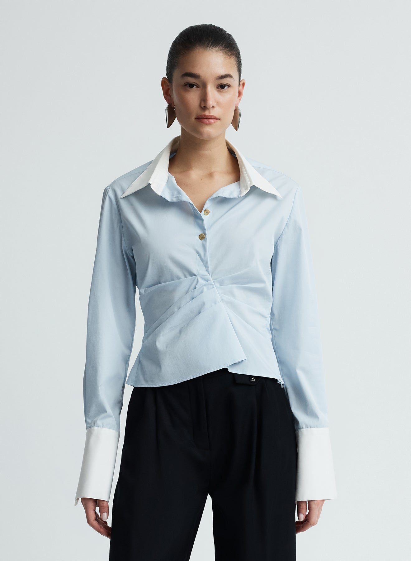 Thea Shirt | Cielo W/ Swan