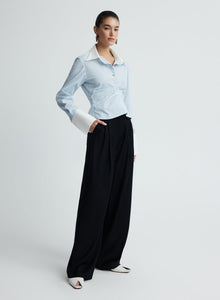 Thea Shirt | Cielo W/ Swan