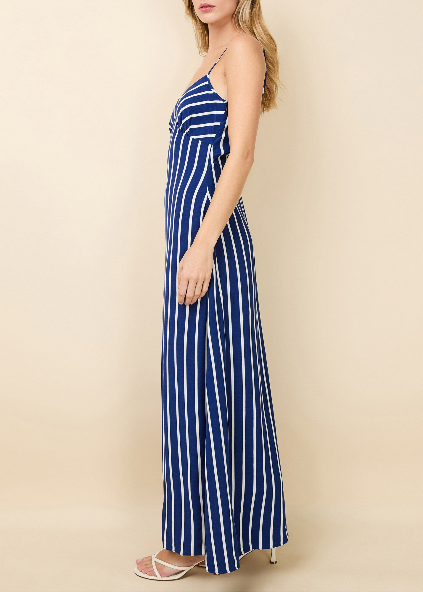 Womens | Rosetta Dress | Navy Nautical Stripe