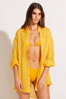 Playa Linen Boyfriend Shirt | Sunflower EcoLinen