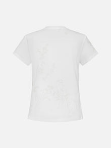 Cotton Printed Slim-Fit Short-Sleeve T-Shirt | White