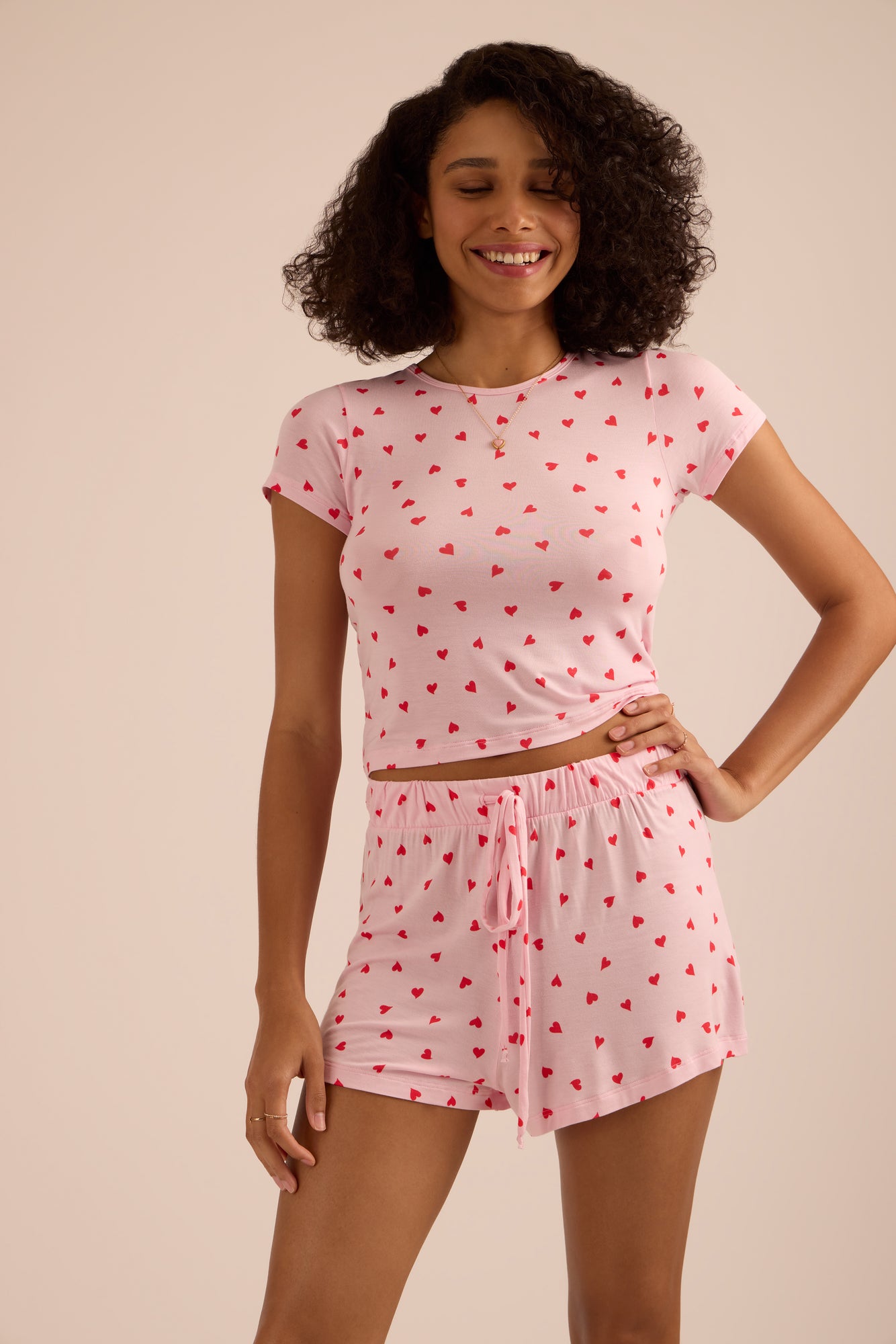 Unwind Modal Baby Tee | So In Love (Pink)