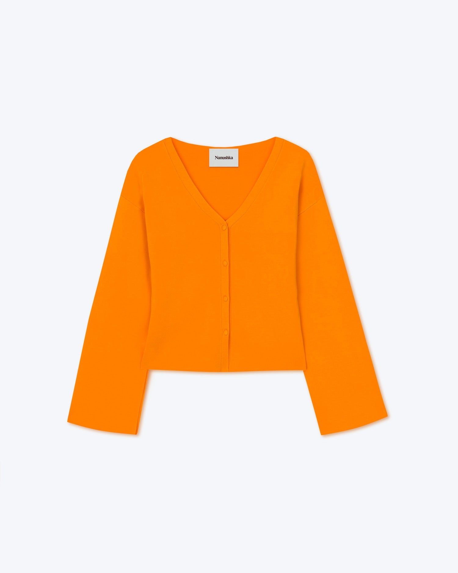 Womens | Mari V-Neck Cardigan | Bright Orange