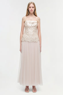 Womens | Maxine Sequin Midi Dress | Sand