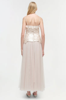 Womens | Maxine Sequin Midi Dress | Sand