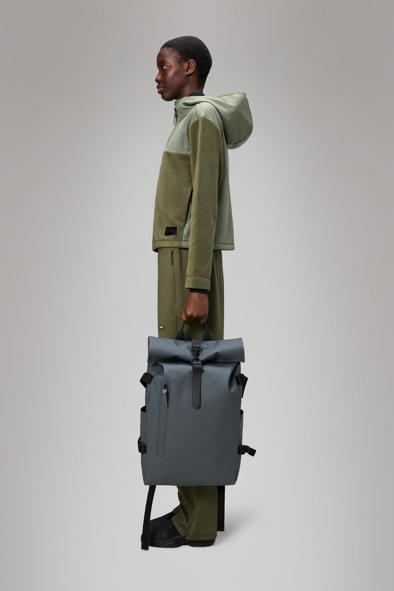 RAINS Rolltop Rucksack Large Lagoon 23L H63 x D14 x W32 cm Backpack