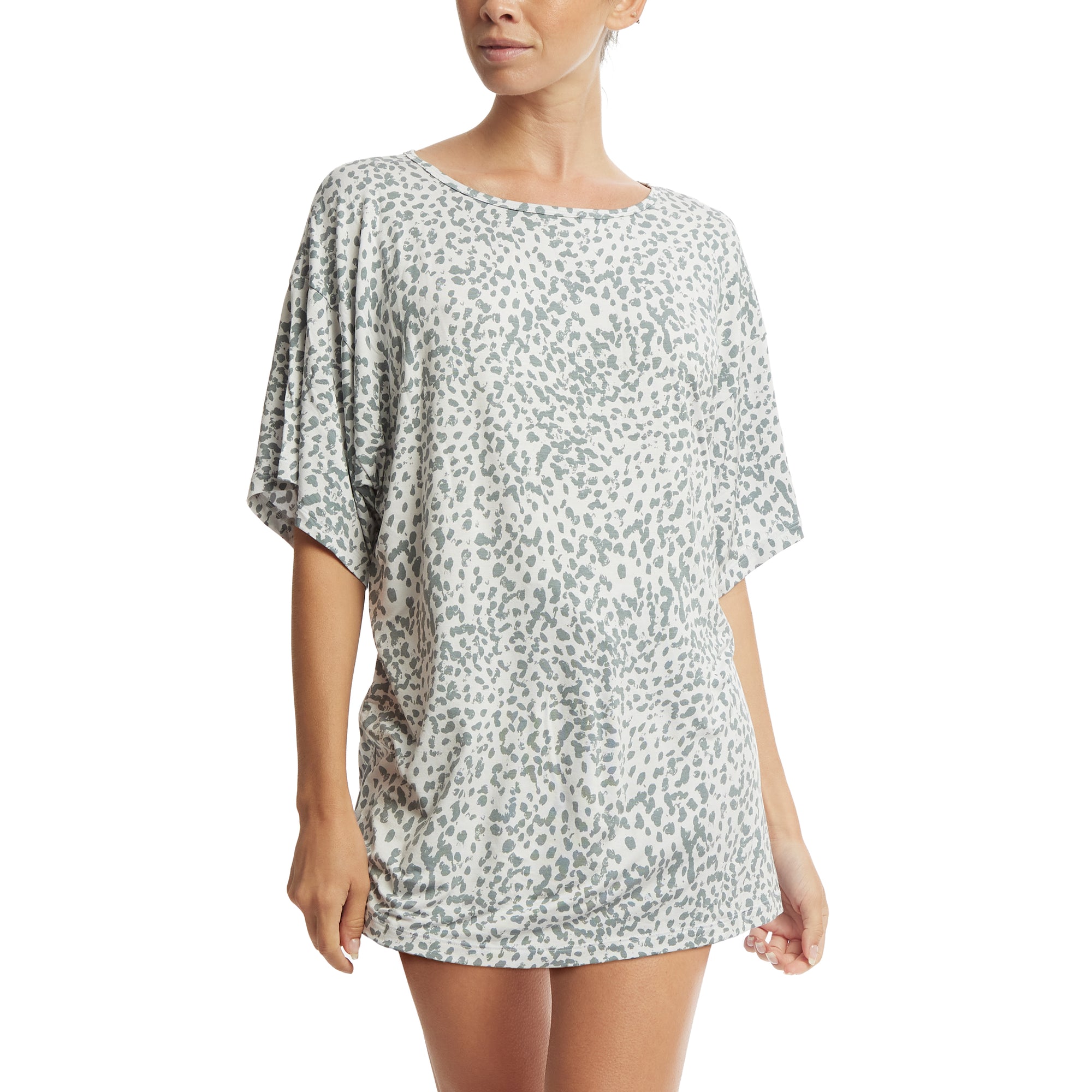 Unwind Modal Sleep Dress | Snow Leopard