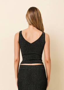 Tabitha Top Noir - Solid & Striped