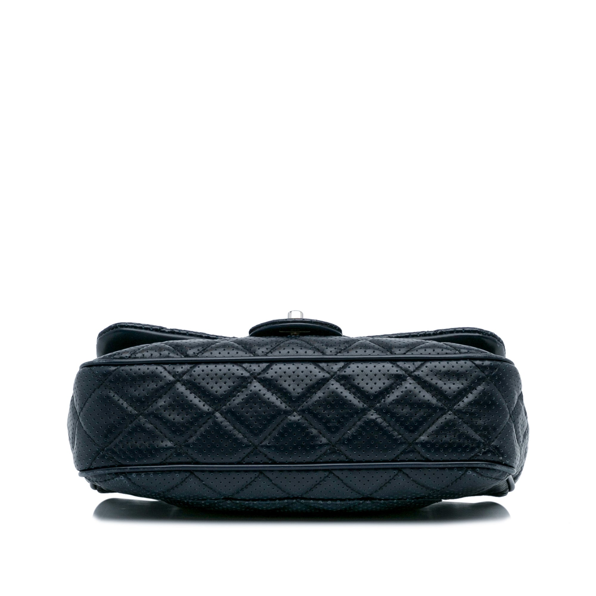 Chanel | Pre-Owned Perforated Classic Mini Rectangular Flap | Blue/Dark Blue