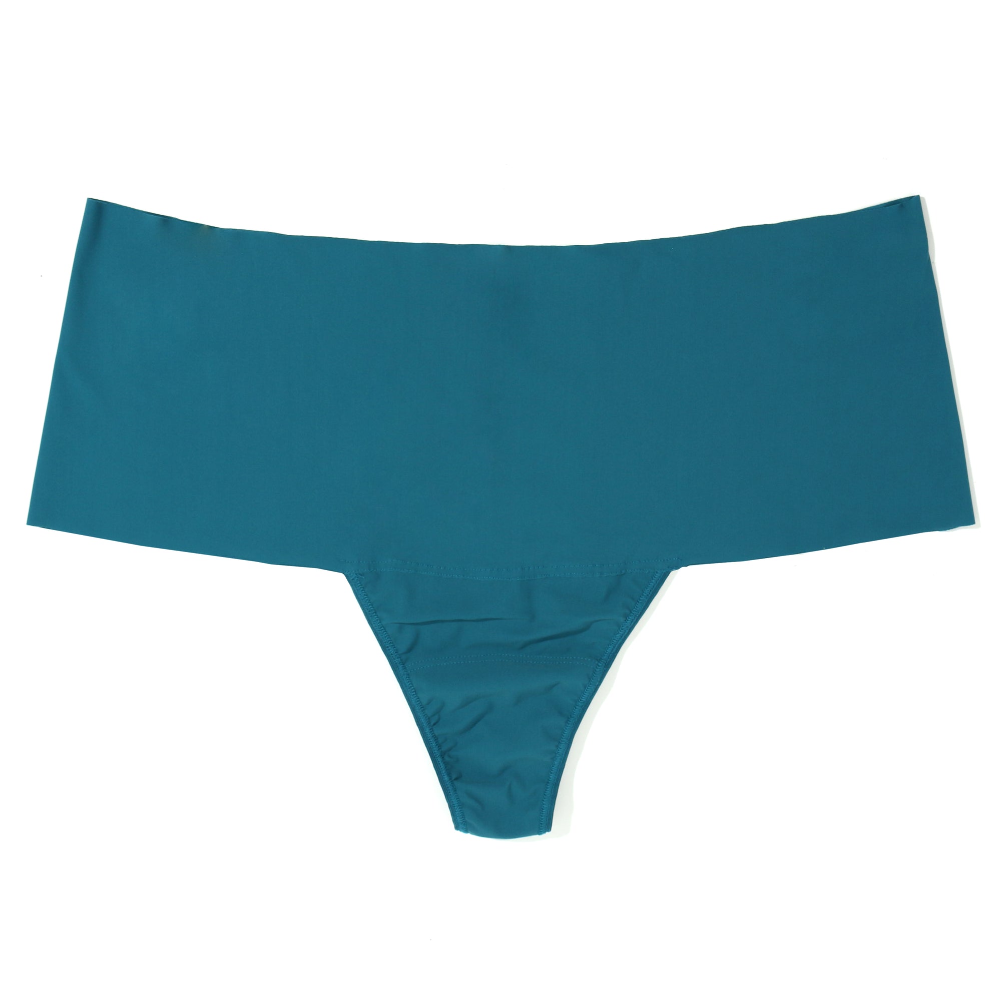 Plus Size Breathesft Hi-Rise Thong | Earth Dance (Green)