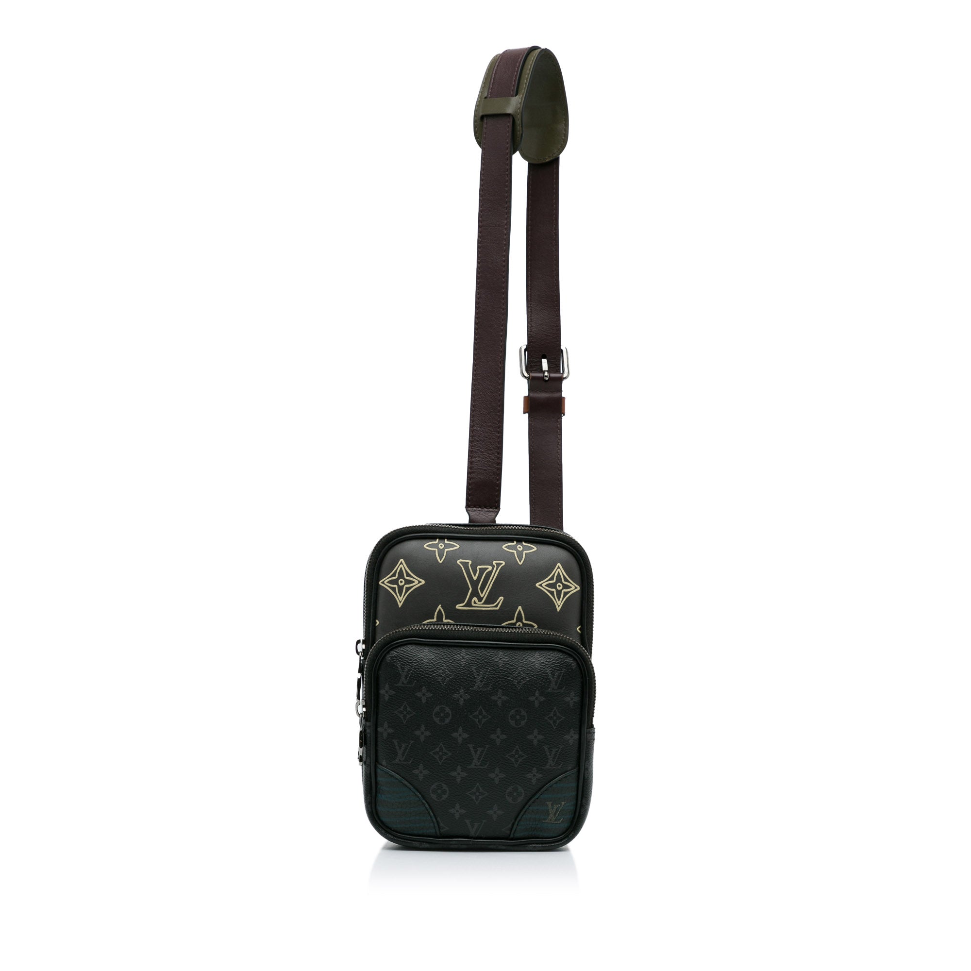 Louis Vuitton | Pre-Owned Monogram Eclipse Amazone Patchwork Sling Bag | Black