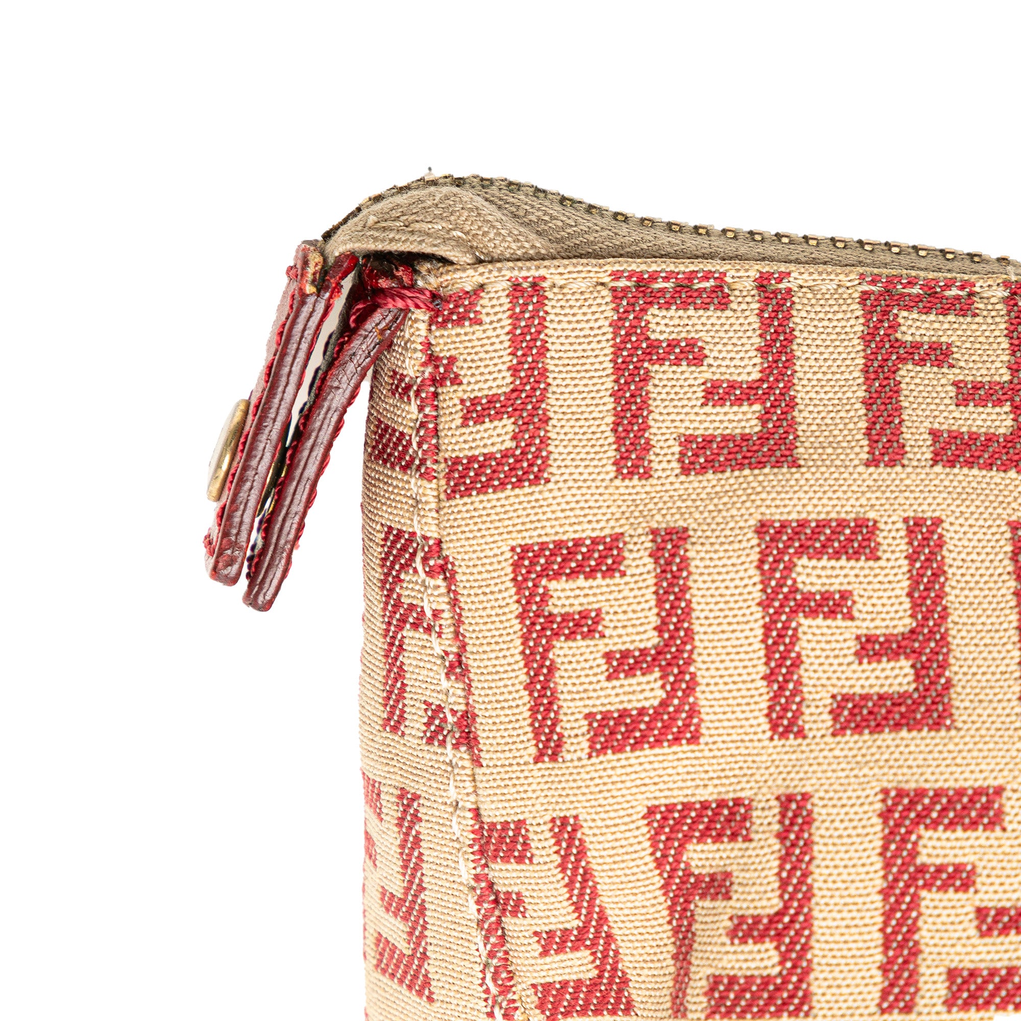 Fendi | Pre-Owned Zucchino Canvas Tote | Brown/Beige/Red