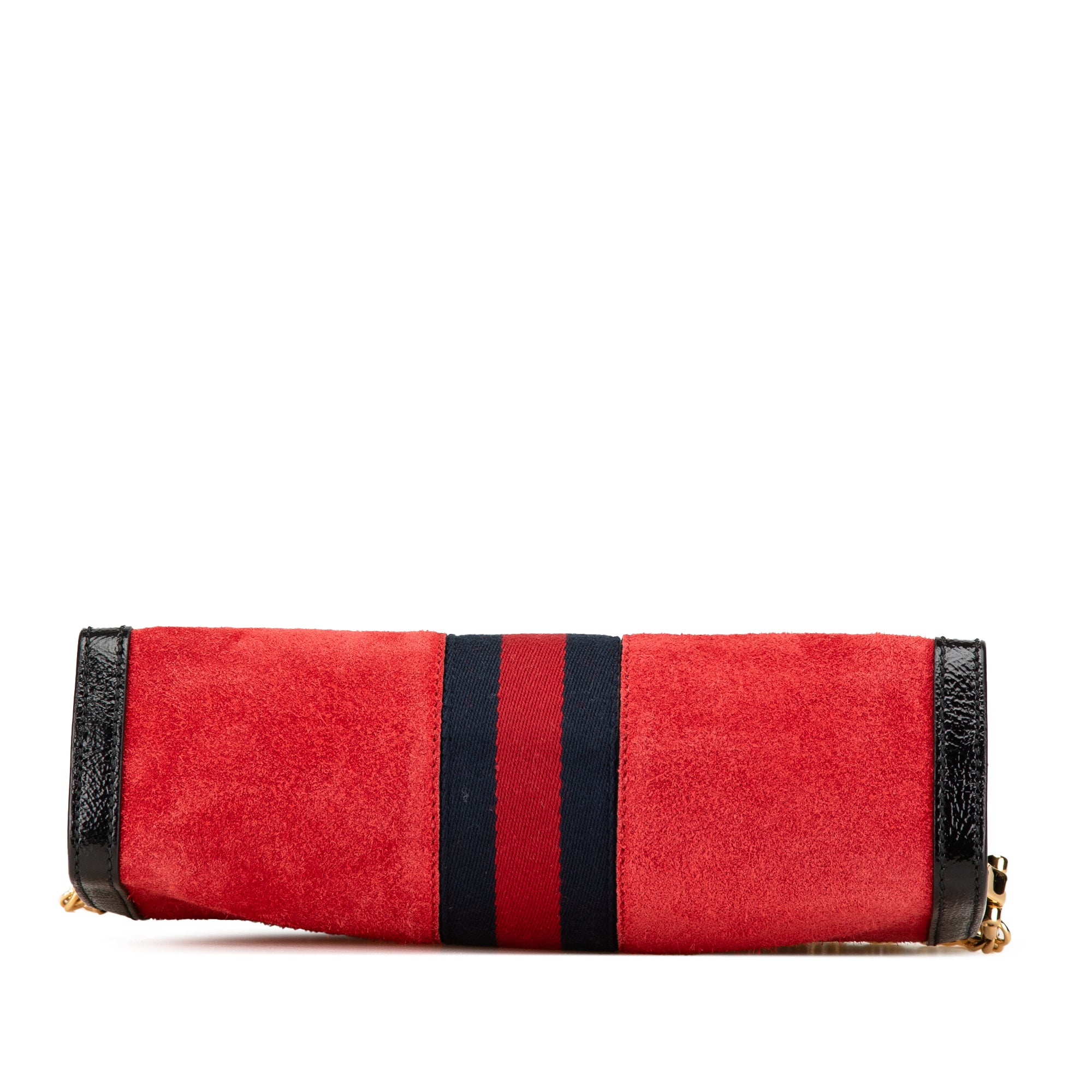 Gucci | Pre-Owned Small Suede Ophidia Chain Crossbody | Red
