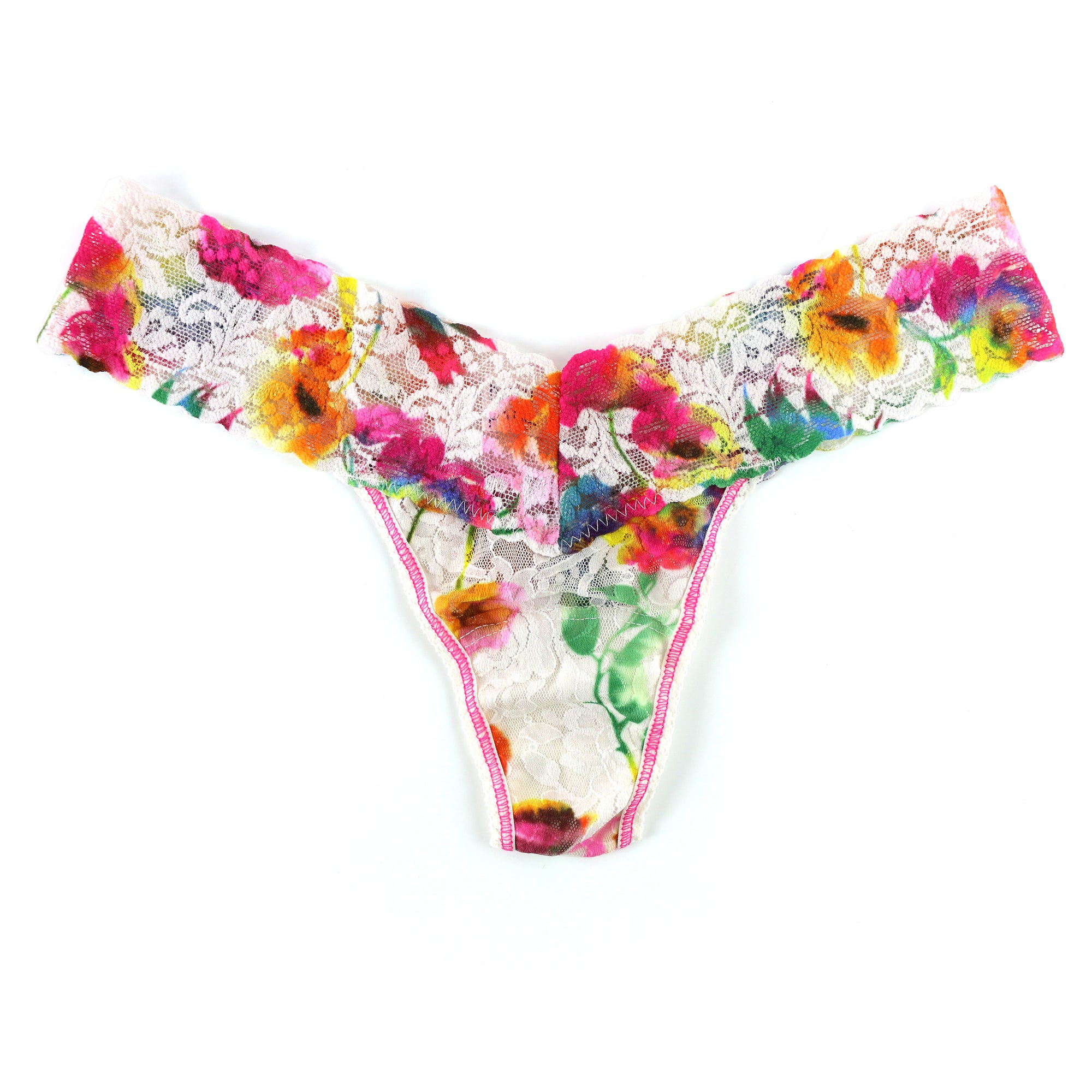 Signature Lace Low Rise Thong | Multi Color