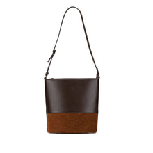 Burberry | Pre-Owned Suede Leather Shoulder Bag | Brown/Dark Brown