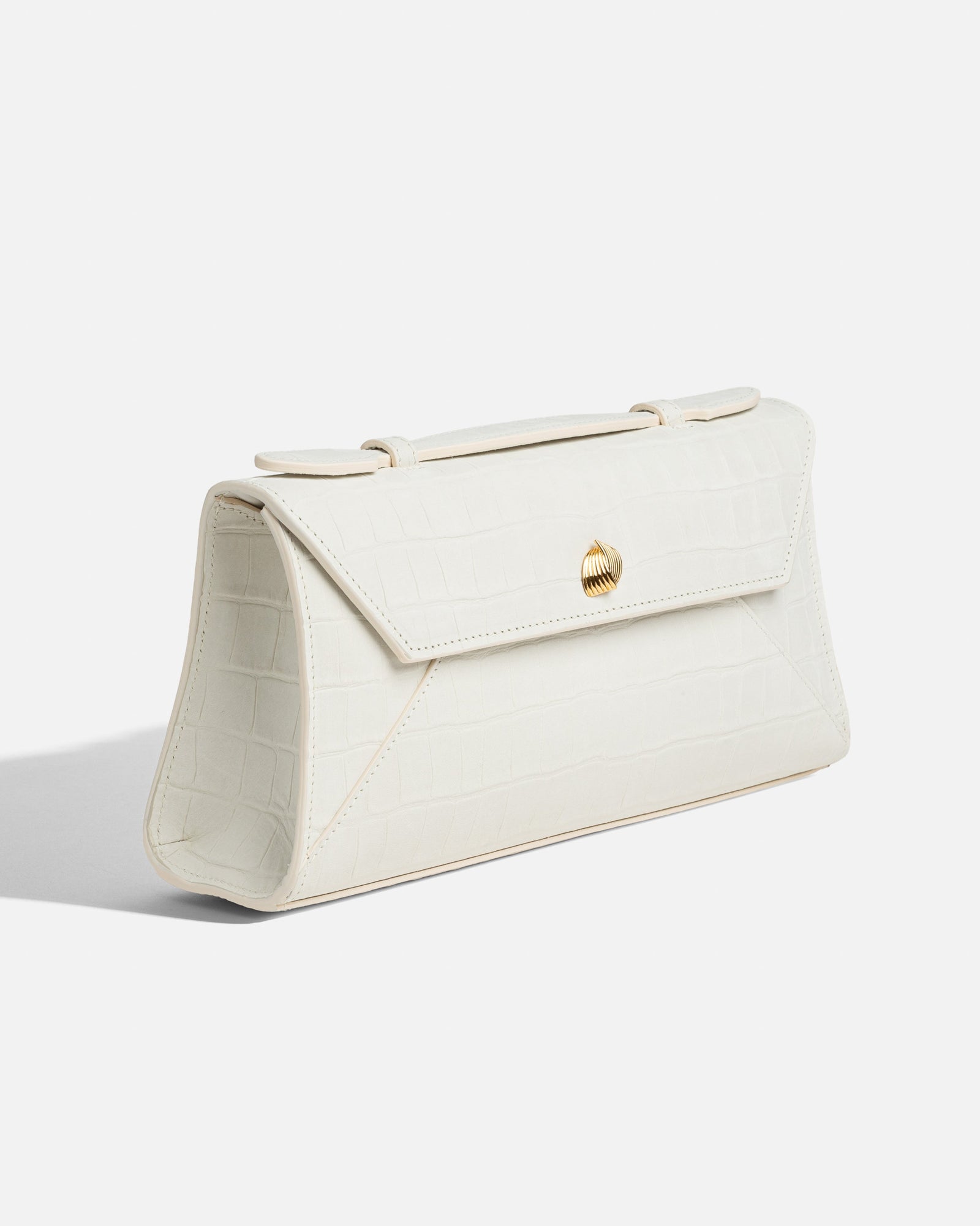 Cassandra Clutch | Ivory-Croc