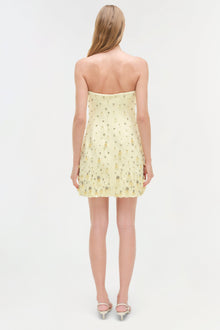 Womens | Yasmin Embellished Strapless Mini Dress | Sunglow