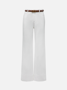Straight-Leg Wide-Leg Jeans | White
