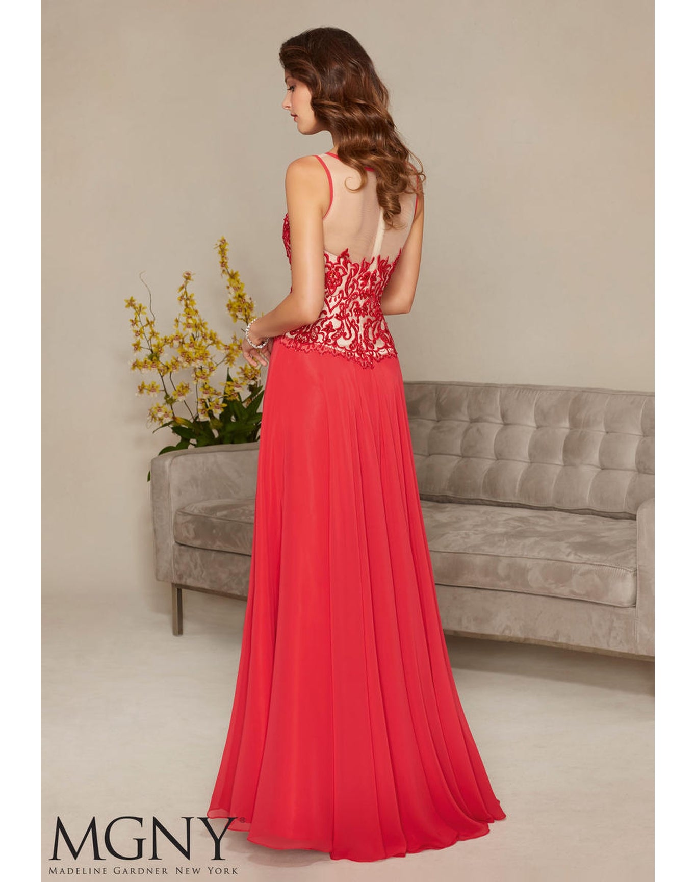 Evening Gown Red/Nude | Rednude