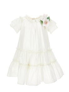 Girls | Lightweight Taffeta Dress | Cream