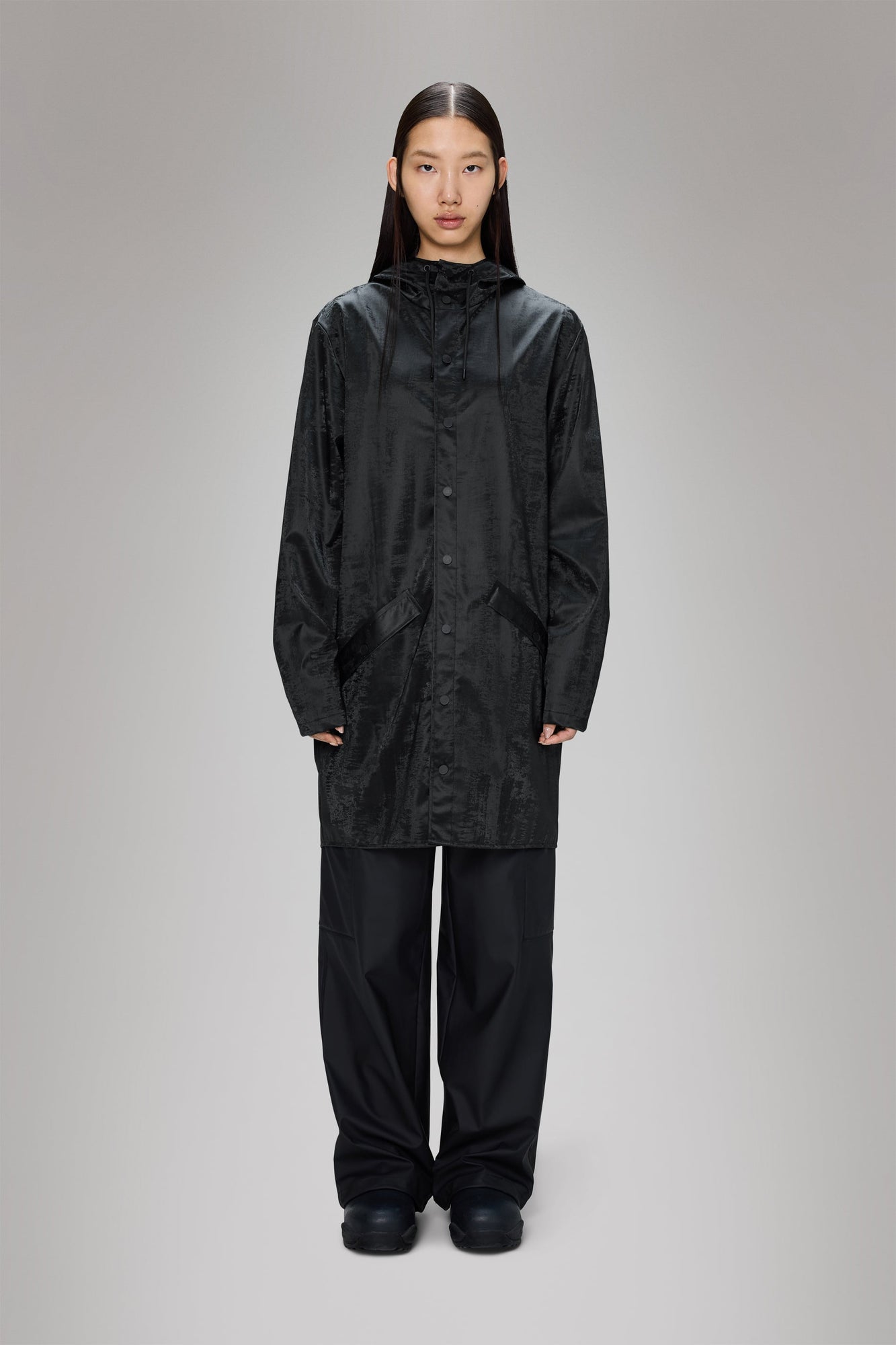 RAINS Long Jacket Coal Jacket