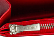 Celine | Pre-Owned Leather Frame Wallet on Chain | Red
