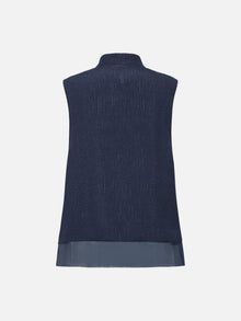 Mulberry Silk Vest | Navy