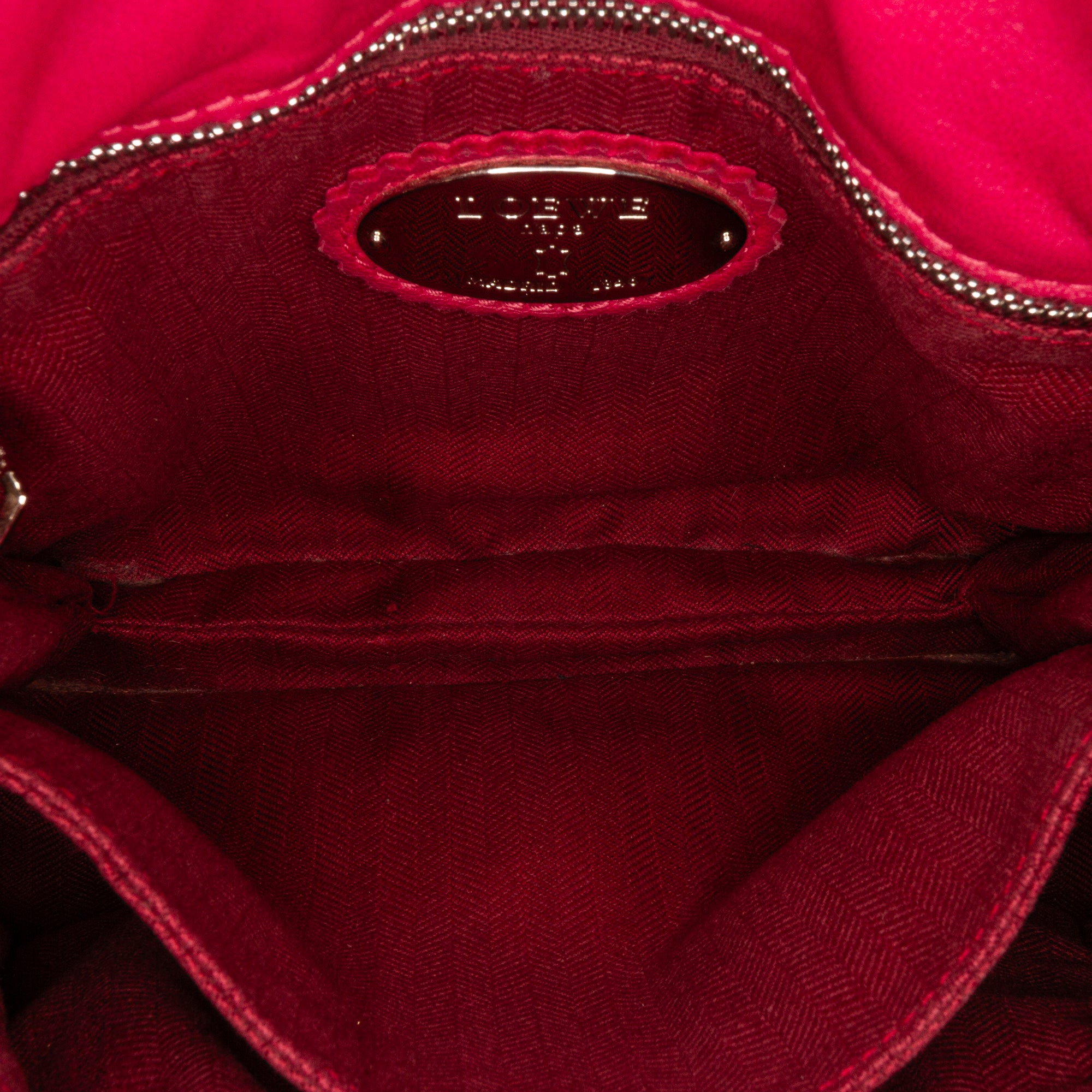 Loewe | Pre-Owned Small Leather Flamenco Crossbody Bag | Pink/Hot Pink