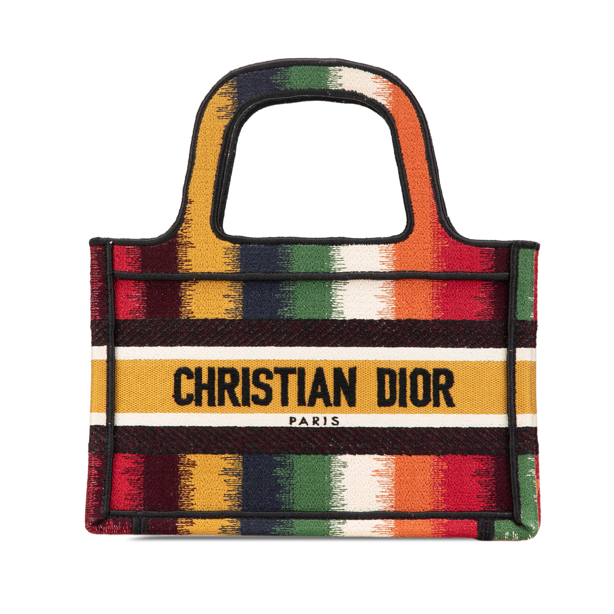Dior | Pre-Owned Mini D Stripes Book Tote | Yellow