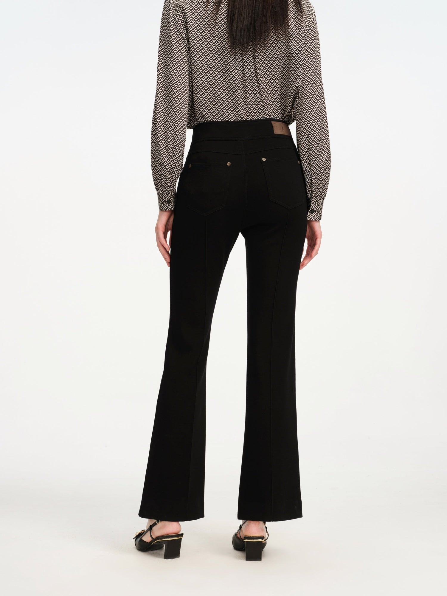 High Waist Flared legs Pants | Black
