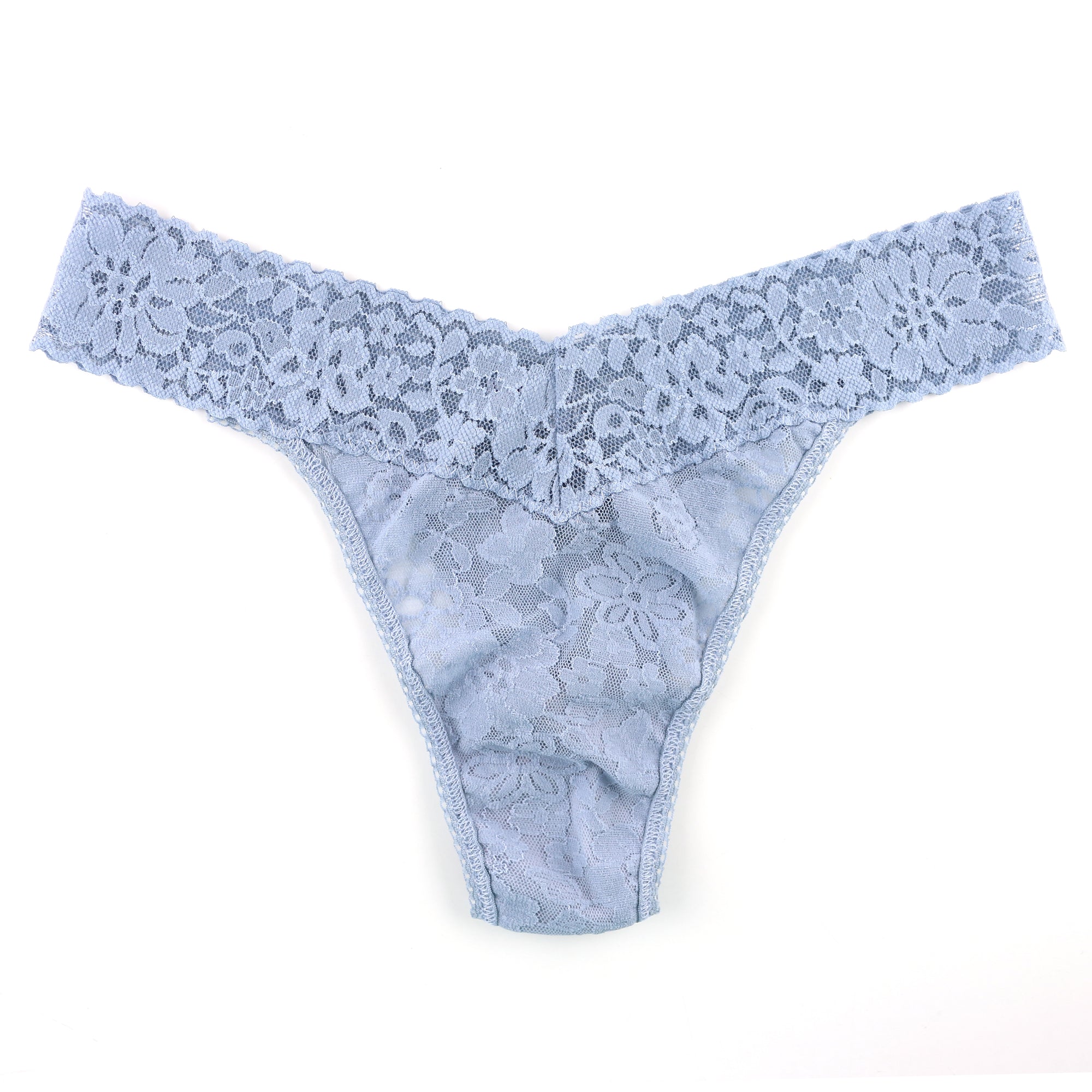 Daily Lace Original Rise Thong | Grey Mist