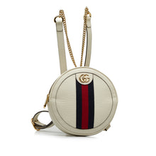 Gucci | Pre-Owned Mini Leather Round Ophidia Backpack | White