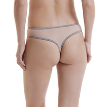 Cut Out High Cut Thong | Nude/Black