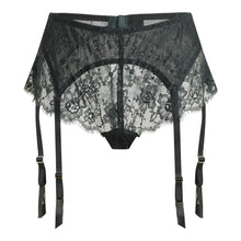 Eyelash Lace Garter Short | Black