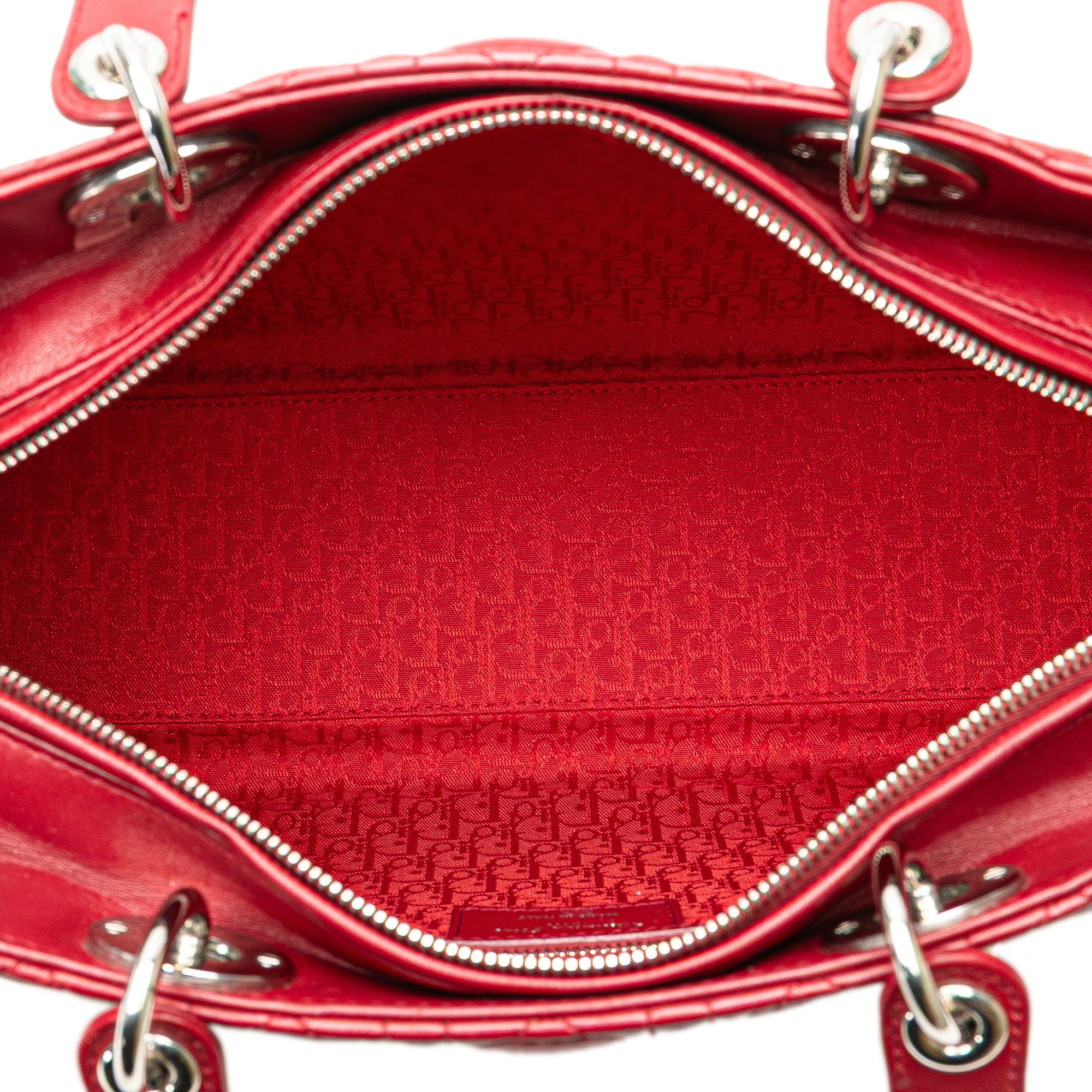 Dior | Pre-Owned Large Lambskin Cannage Lady | Brown