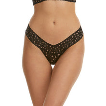 Cross-Dyed Low Rise Thong | Black/Praline