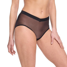Mesh High Cut French Brief | Black