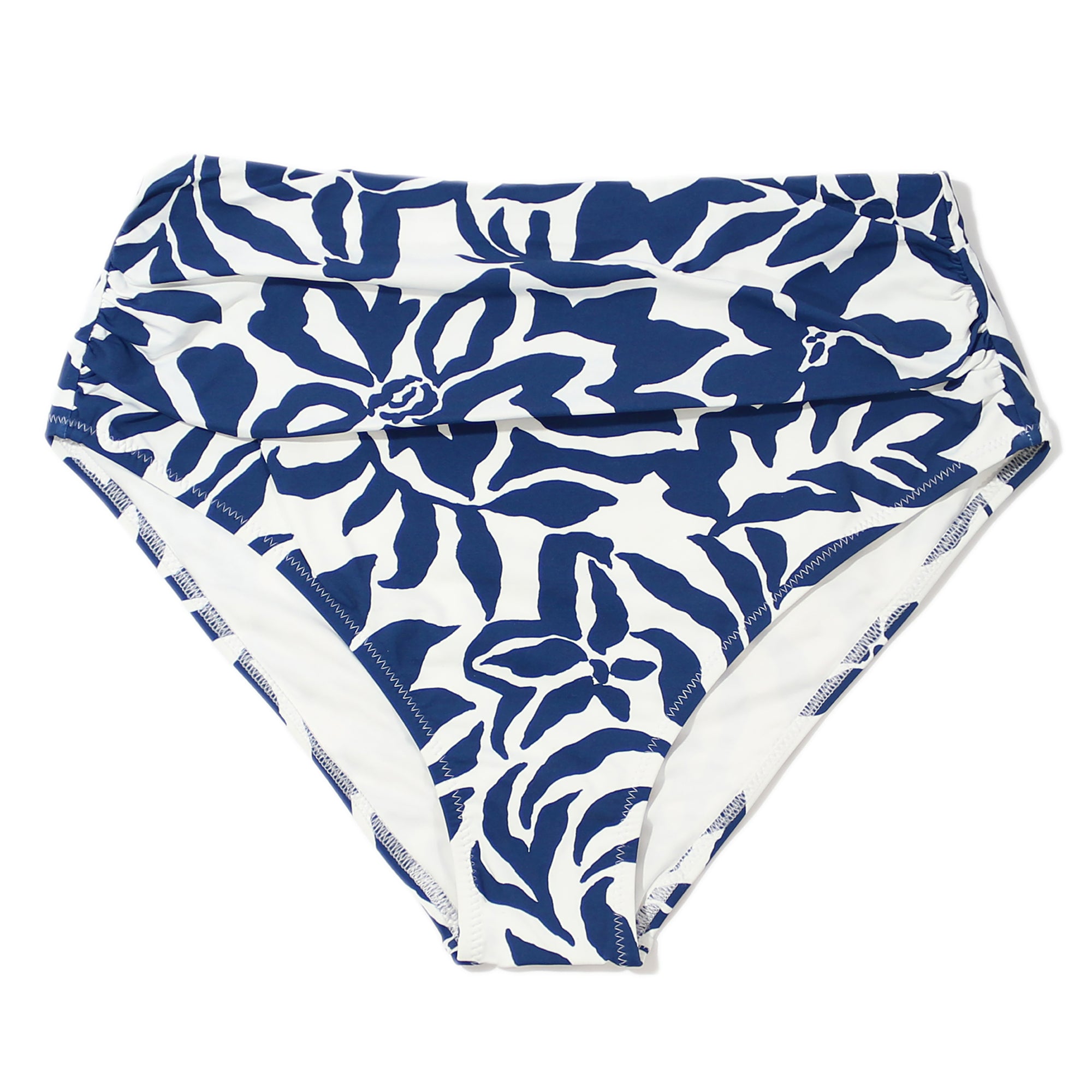 Swim High Rise Cheeky Bottom | Poolside (Blue)