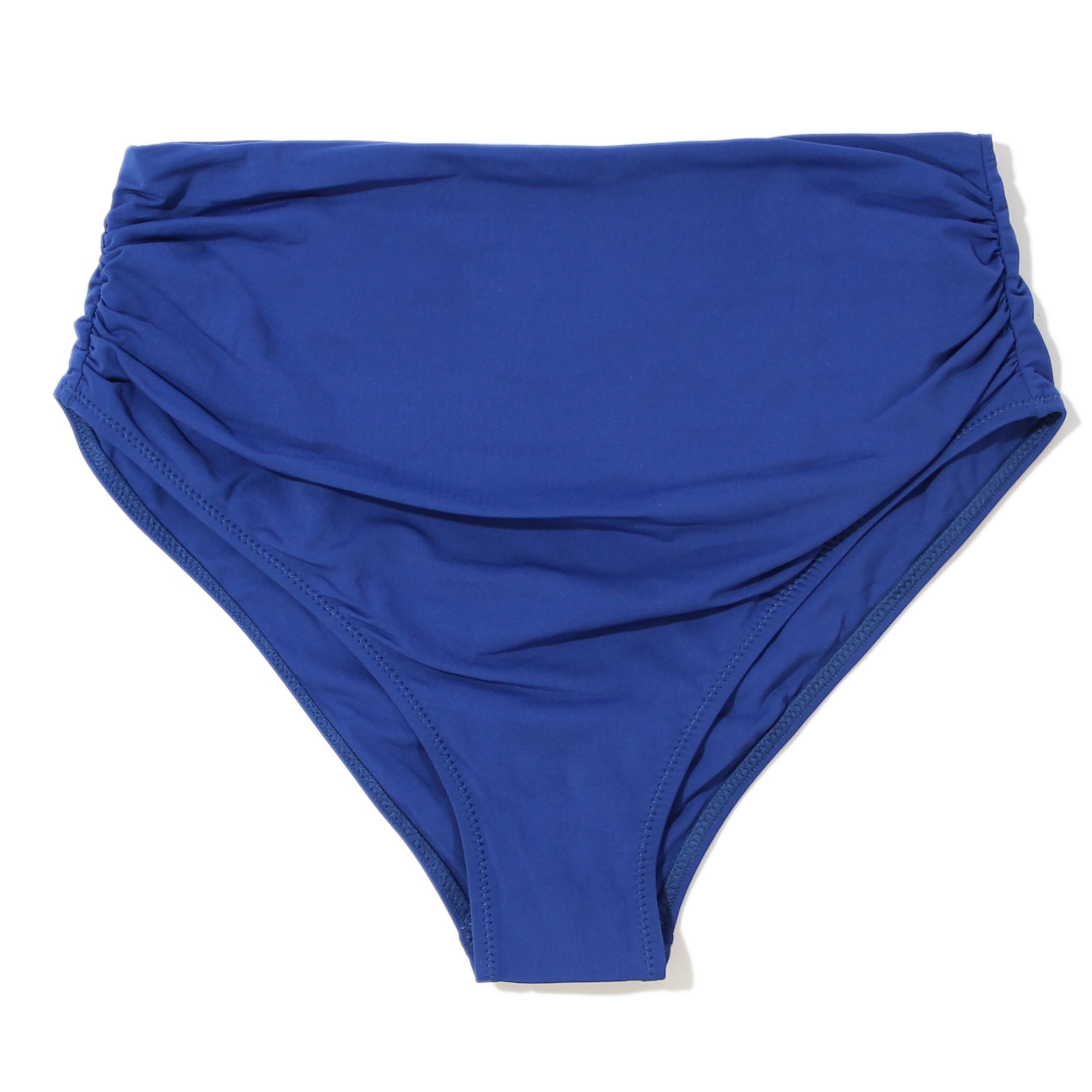 Swim High Rise Cheeky Bottom | Poolside (Blue-Solid)