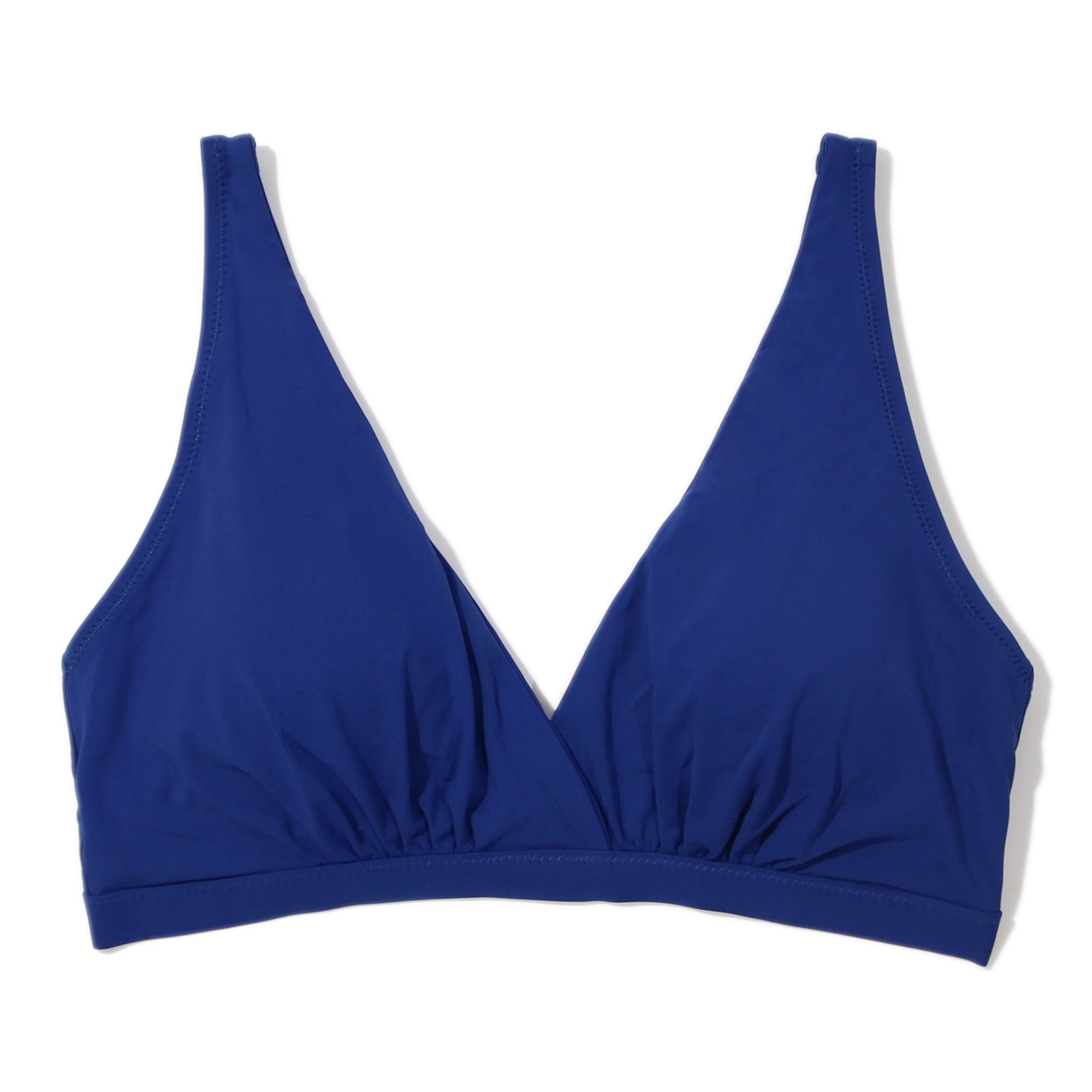 Swim Wrap Bikini Top | Poolside (Blue-Solid)