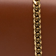 Celine | Pre-Owned Small Leather Besace 16 Wallet On Chain | Brown