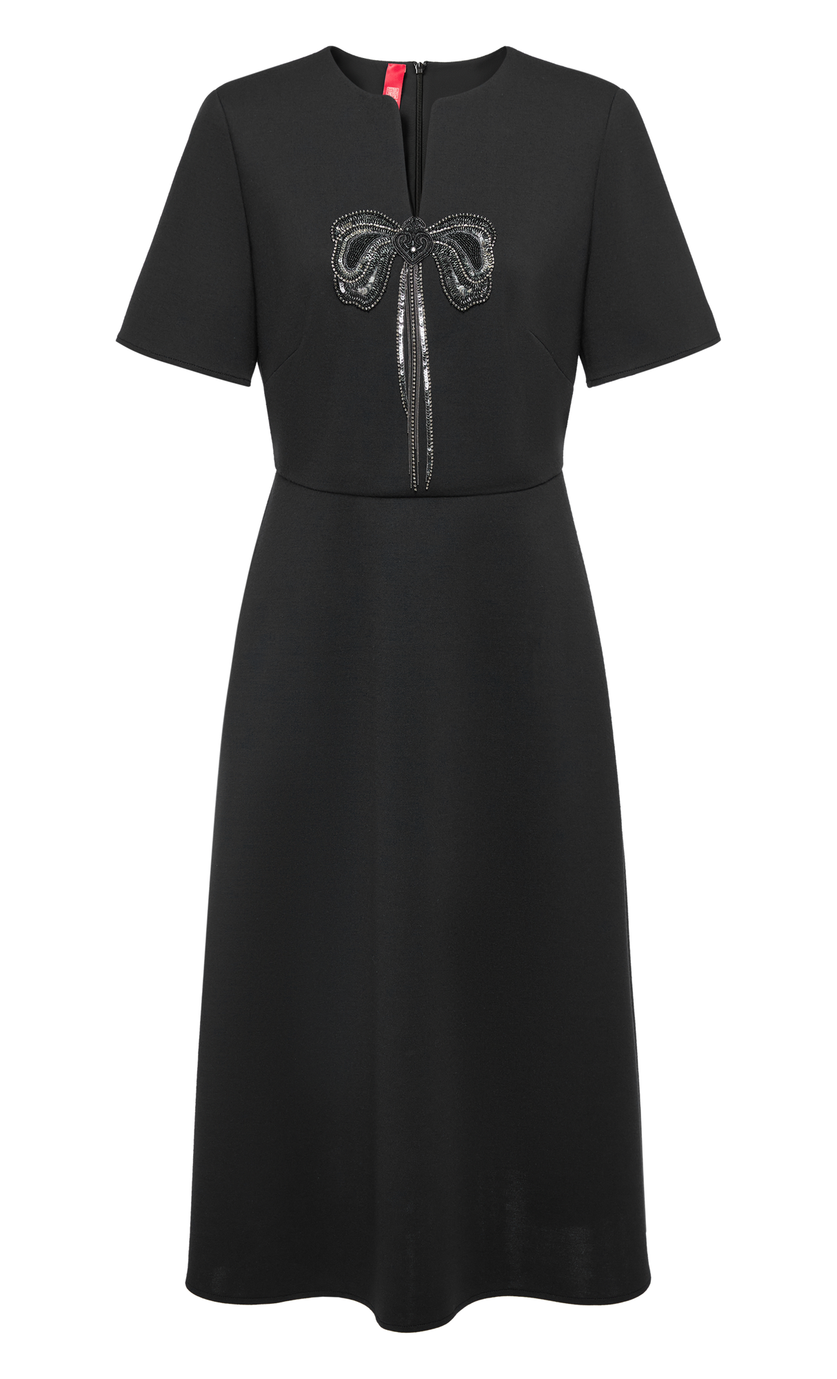 Wool Slim-Fit Dress | Black