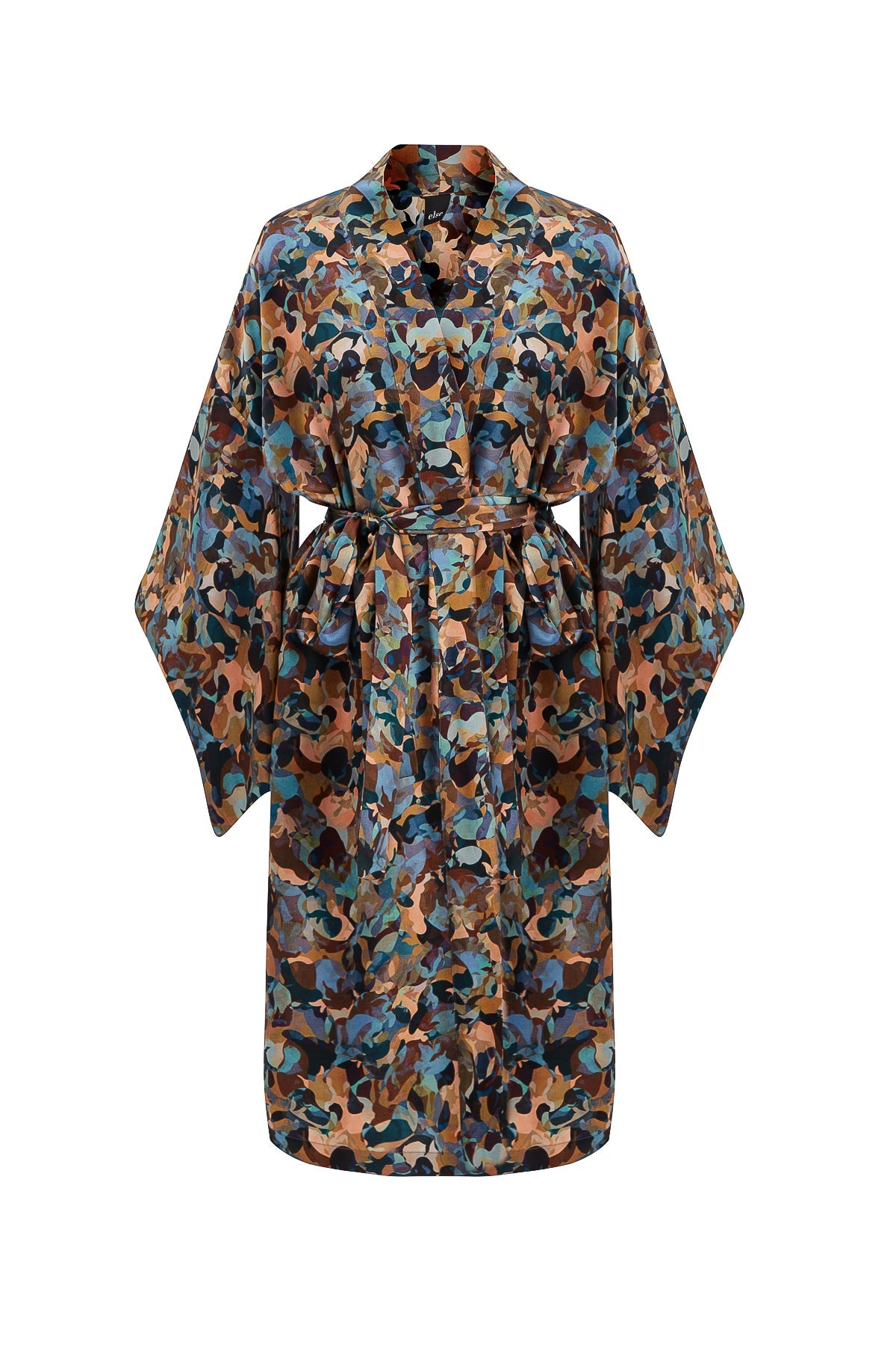 Ebru Silk Robe/Kimono | Multi