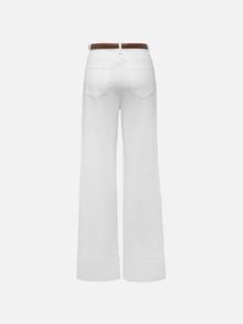 Straight-Leg Wide-Leg Jeans | White