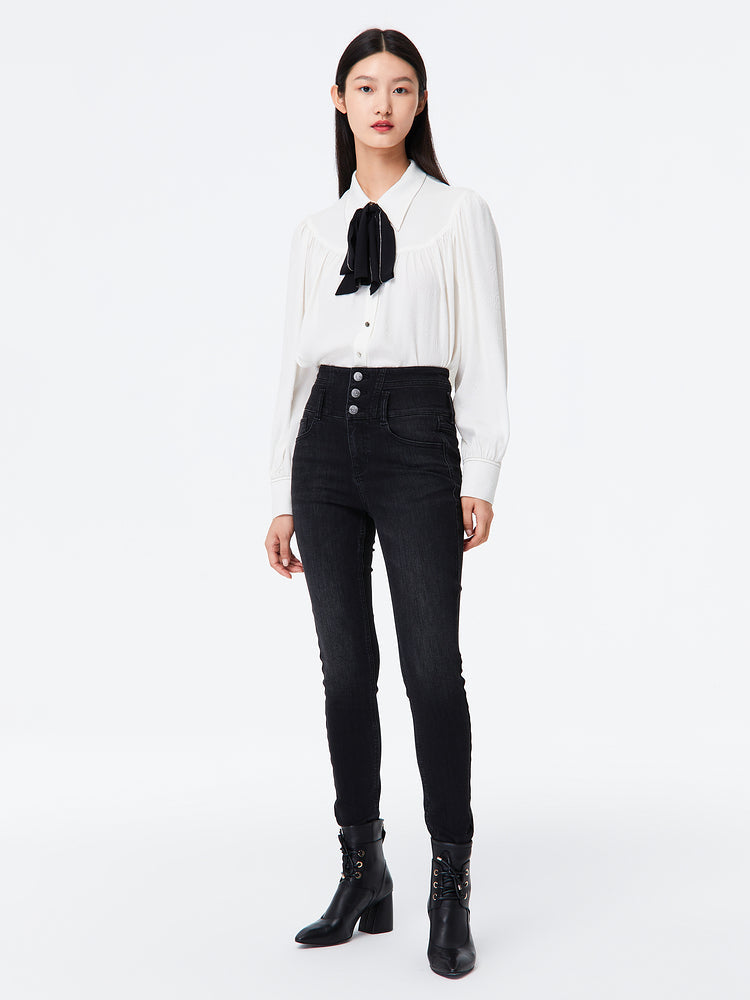 Springy Cropped Jeans | Grey