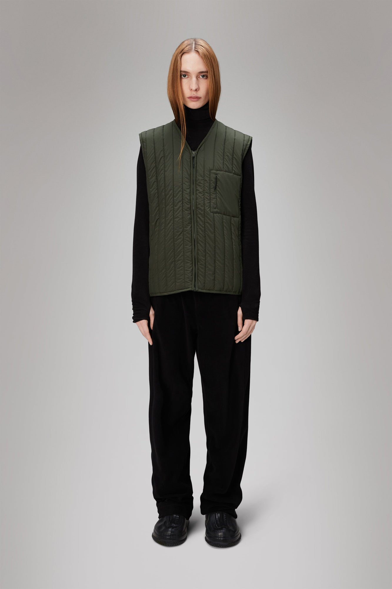 RAINS Banja Liner Vest Green Vest