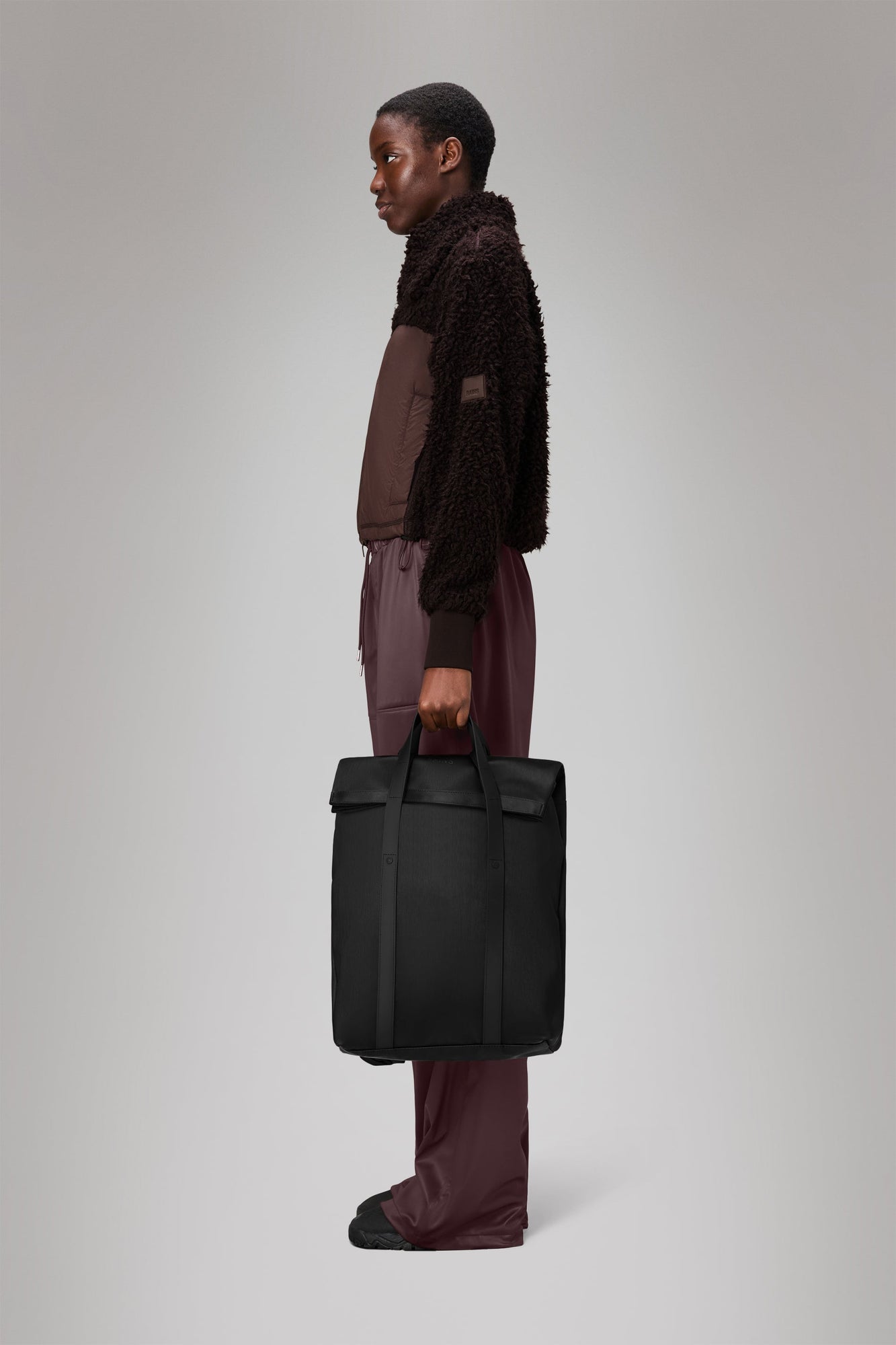 RAINS 2 Way Tote Backpack Black Grain 15L H58 x D12 x W33 cm Backpack