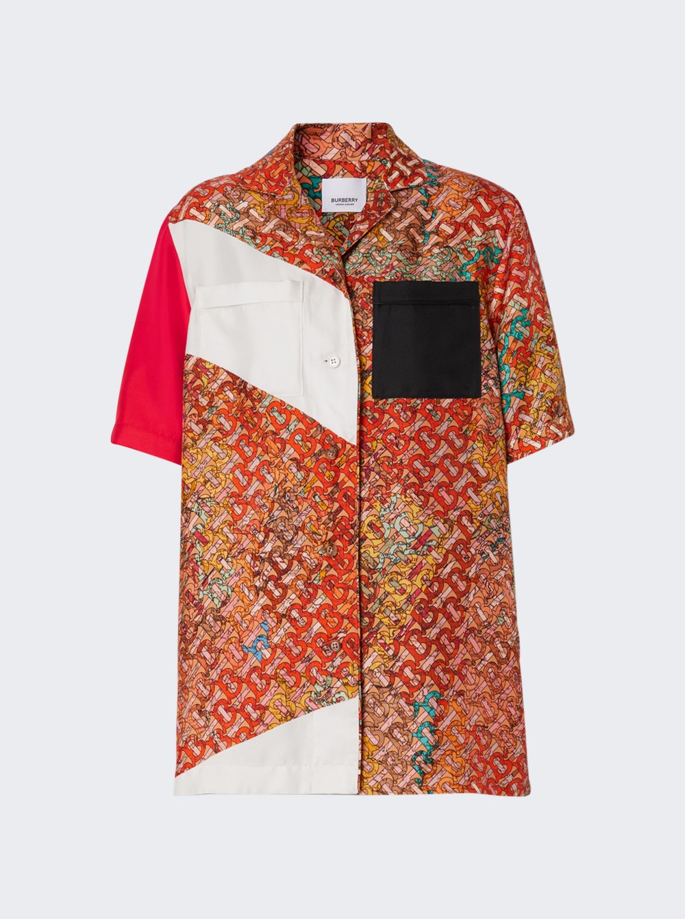 Women | BURBERRY | Silk Tierney Shirt | Bright Orange