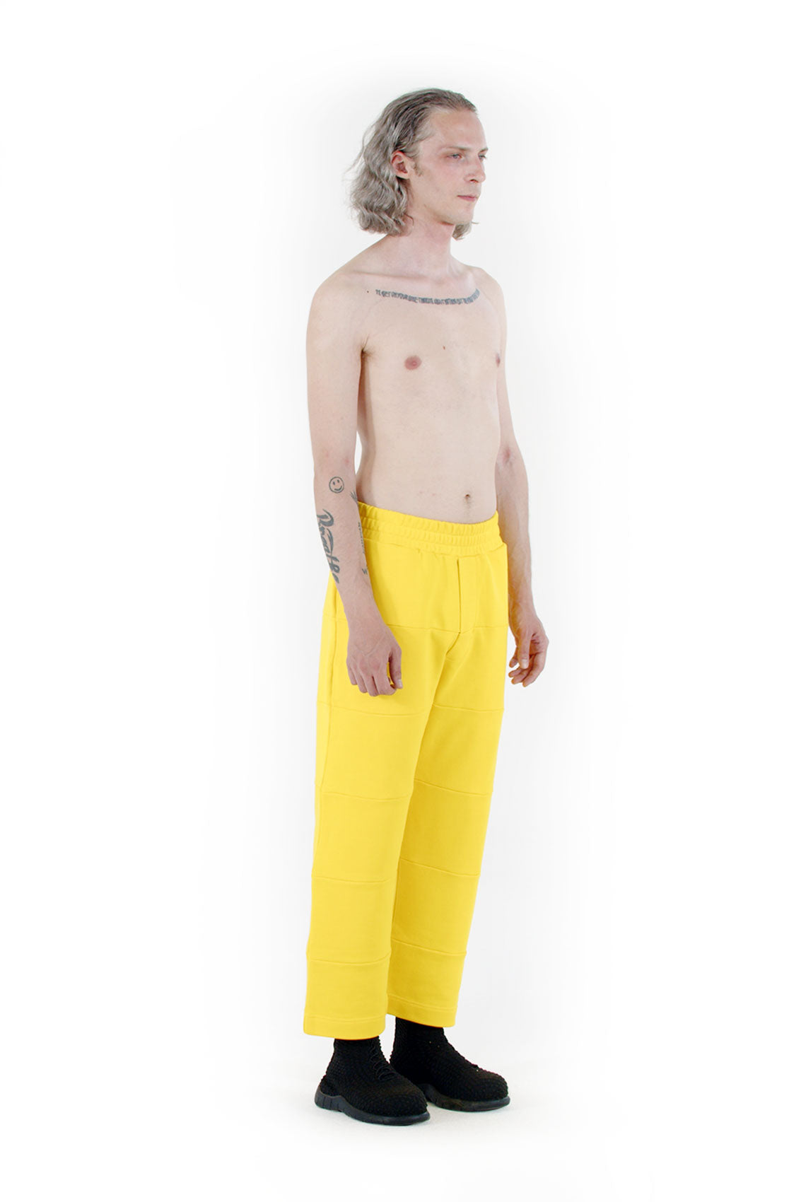 Panel Elastic Pants | Unisex | Light Yellow